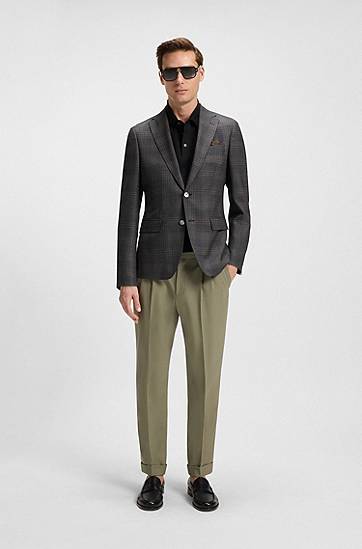 Polo majica BOSS BOSS Mercerised Cotton Polo Shirt with Double Monogram Crna | 50520297, 1