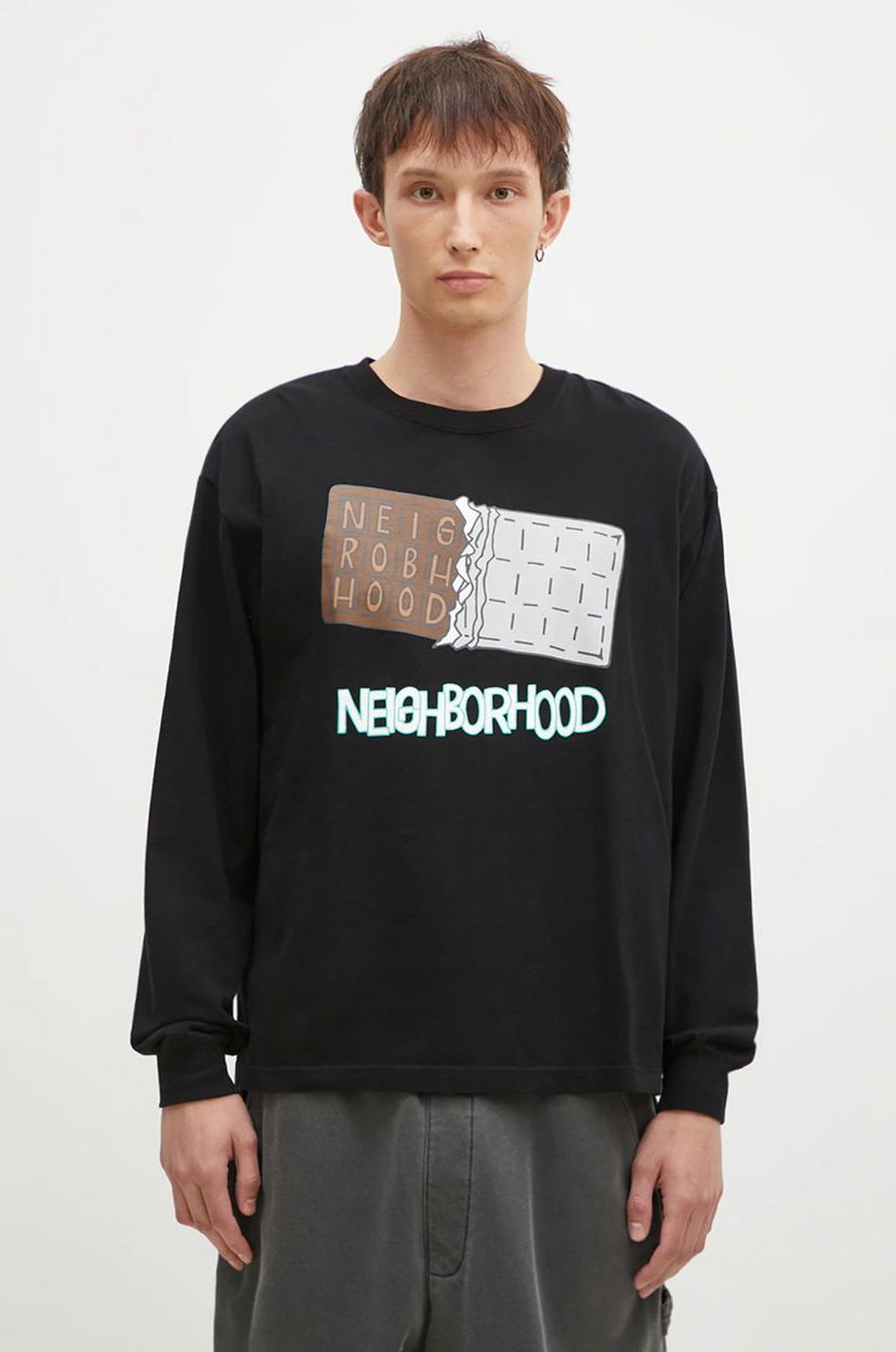 Majica kratkih rukava Neighborhood Chocolate Bar Graphic Longsleeve T-Shirt Crna | 242PCNH.LT18