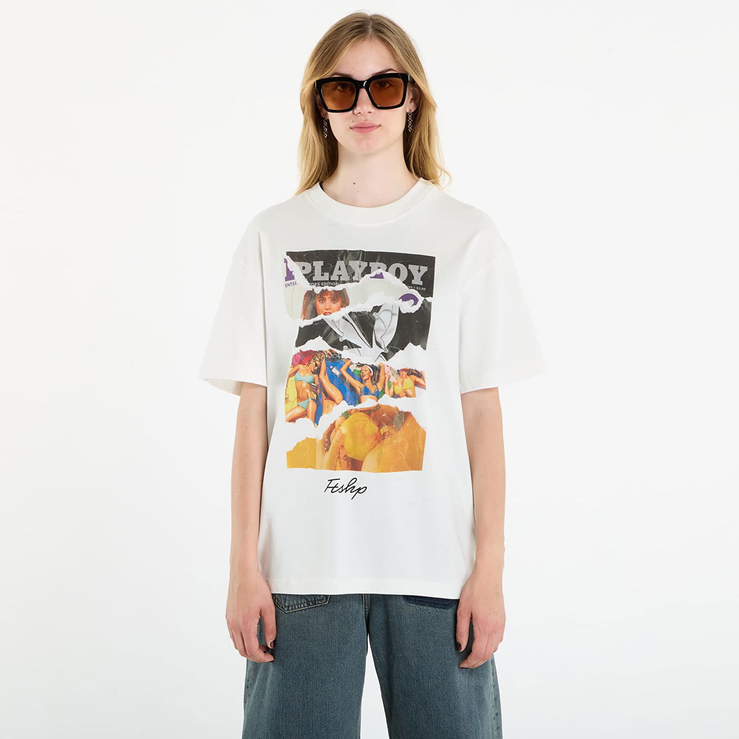 Majica kratkih rukava Footshop Playboy x FTSHP Covers Tee UNISEX Off-White Bijela | FTSHP_525, 1