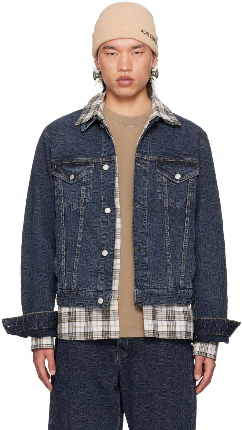 Jakna Acne Studios Blue Cropped Denim Jacket Plava | B90775-