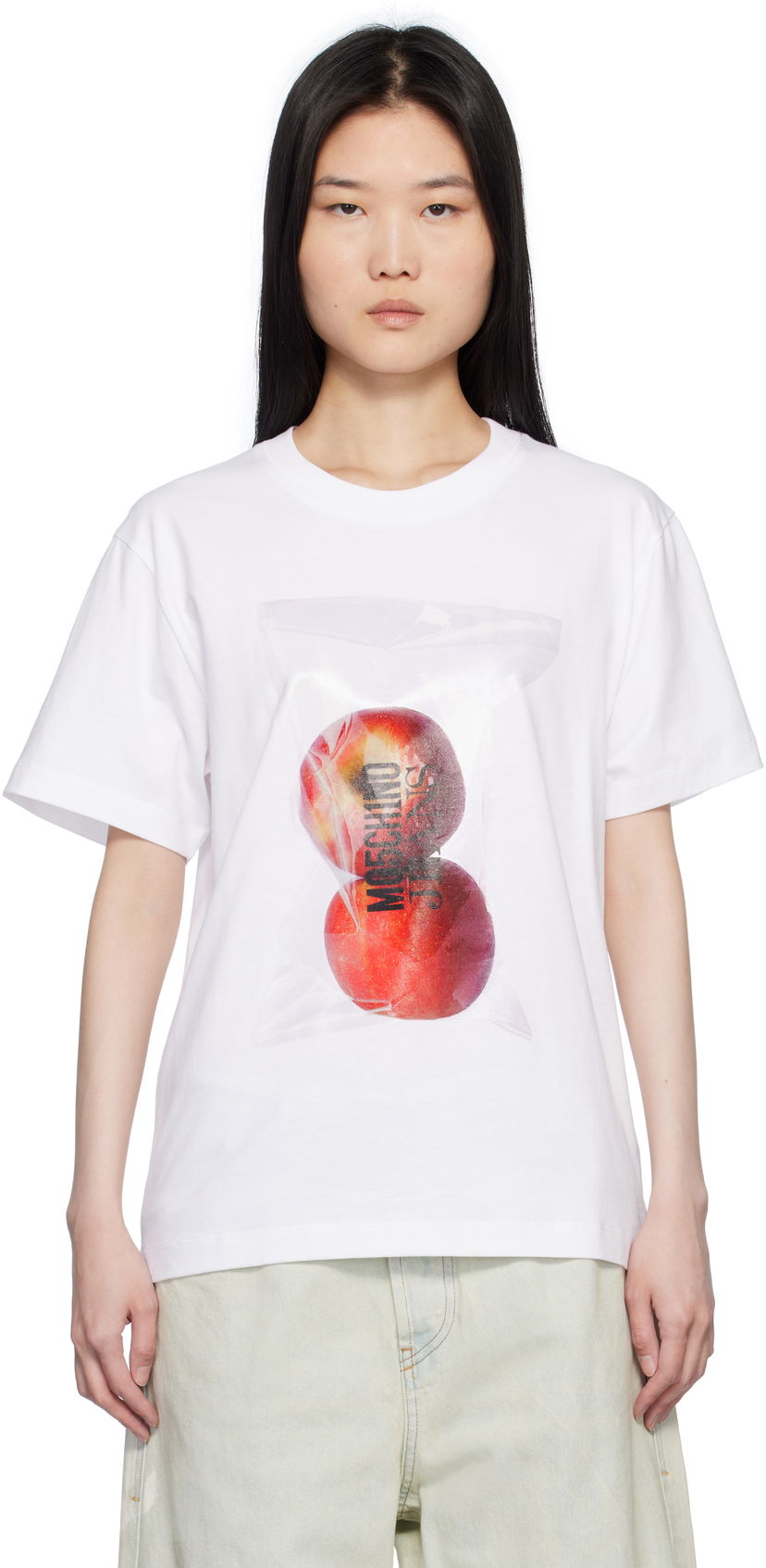 Majica kratkih rukava Moschino Moschino Jeans Graphic T-Shirt Bijela | 251K10707