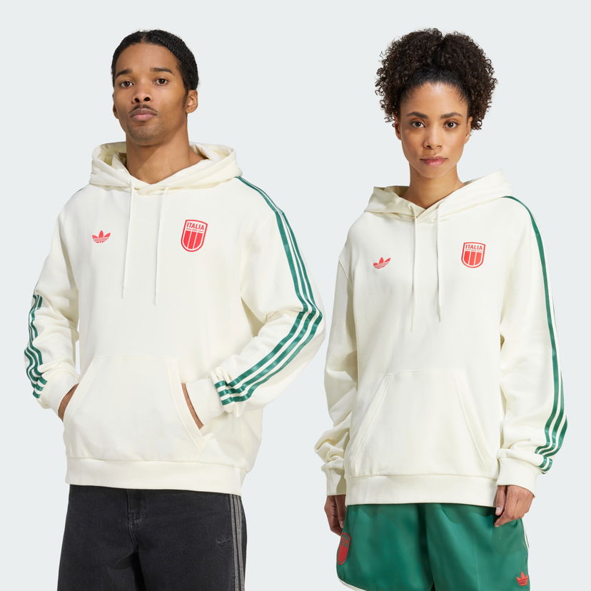 Dukserice adidas Performance Italy Hoodie Bijela | JW9731