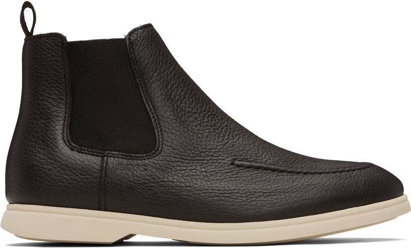 Tenisice i cipele BOSS BOSS Leather Chelsea Boots Crna | 50548107
