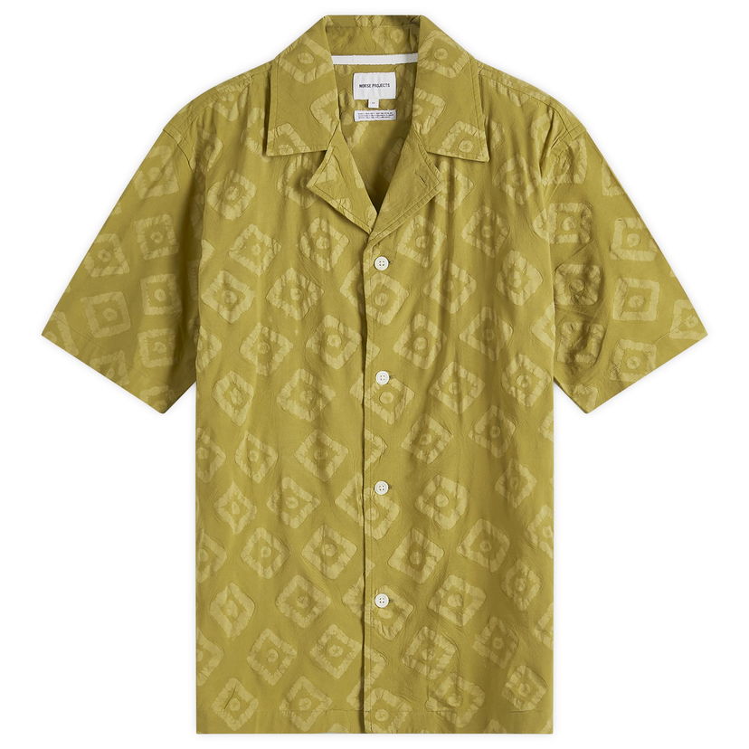 Košulja NORSE PROJECTS Norse Projects Mads Batik Vacation Shirt, Large Žuta | N40-0833-8037