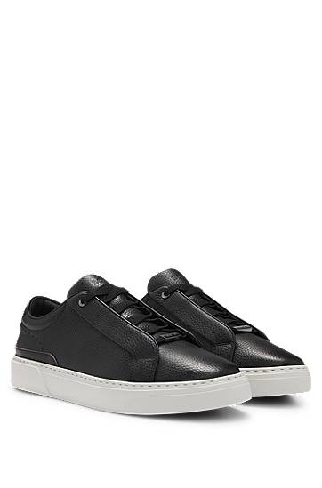 Odjeća i dodaci BOSS Gary Grained Leather Trainers Crna | 50545153