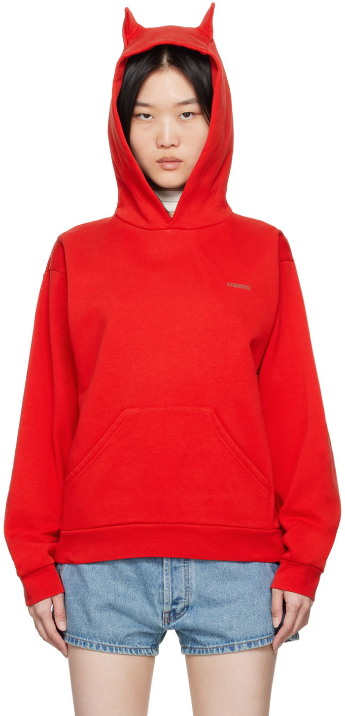 Dukserice Coperni Coperni Horn Hoodie Crvena | COPJS15BIS523