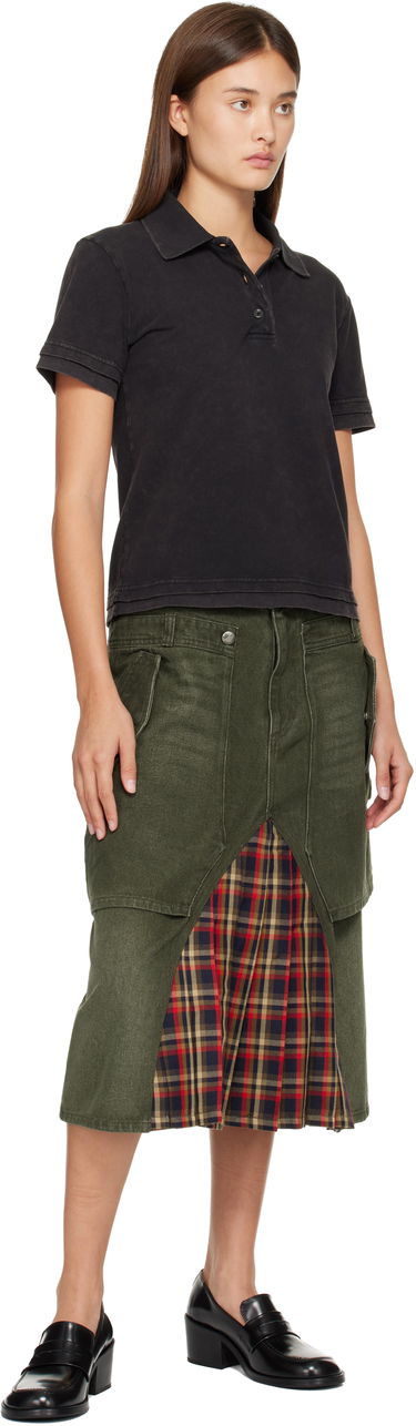 Suknja Andersson Bell Raptor Layered Pleats Denim Midi Skirt Višebojno | apa860w, 3