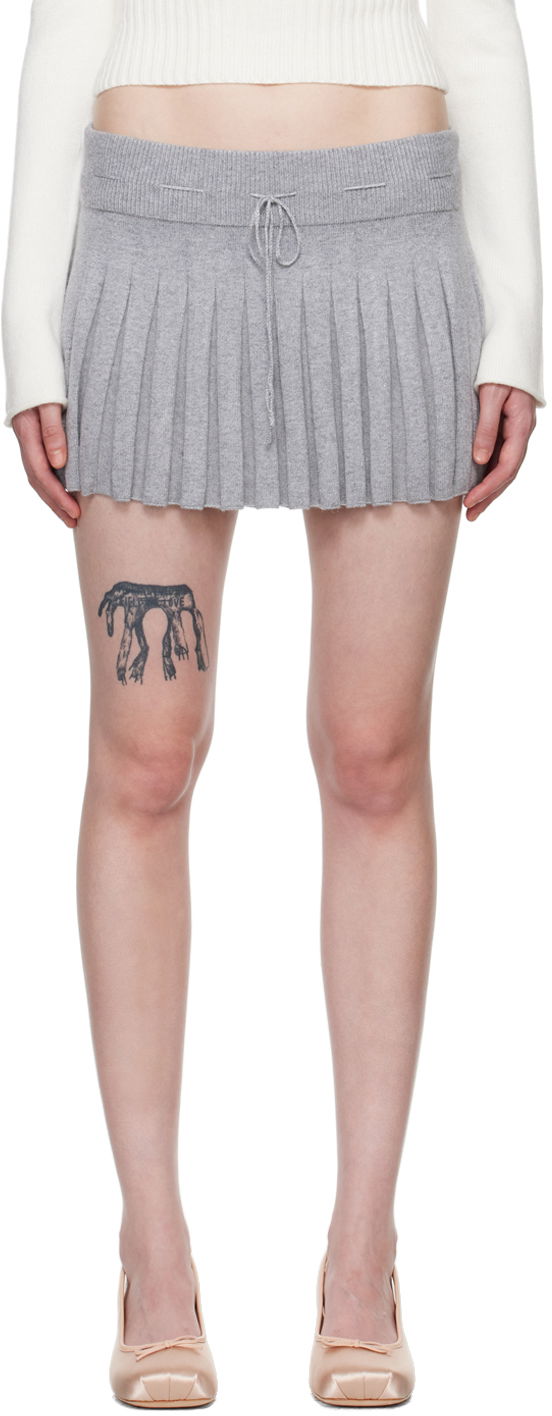 Suknja GUIZIO Guizio Cielo Pleated Miniskirt Siva | H23610S020
