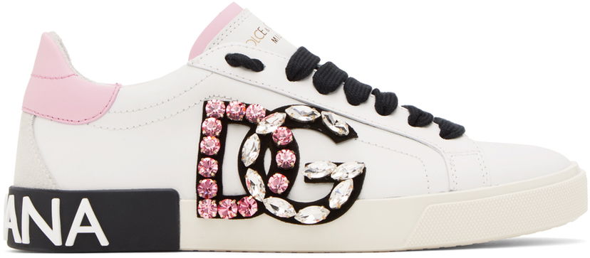 Tenisice i cipele Dolce & Gabbana White Portofino Vintage Sneakers Bijela | CK2203 AO900