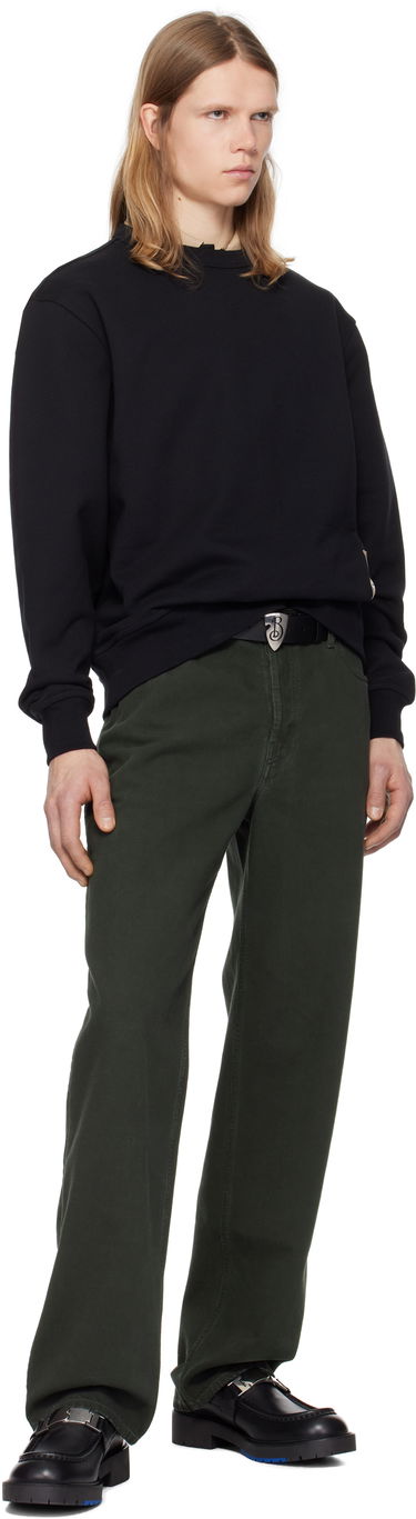 Džemper Burberry Burberry Check Label Cotton Sweatshirt Crna | 8101889, 3