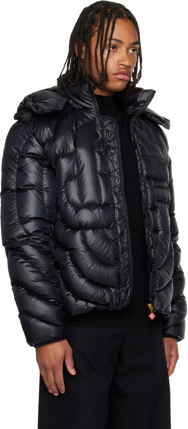Pernata jakna Casablanca Monogram Quilted Nylon Down Puffer Jacket Crna | M-AW25-OT-140-01, 1