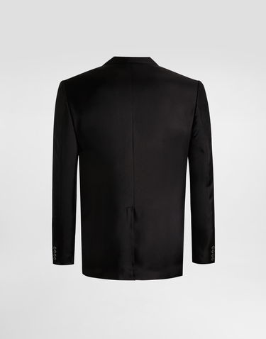 Jakna Dolce & Gabbana Dolce & Gabbana Sicilia Light Single-Breasted Silk Twill Jacket Crna | G2UQ8TFU10SN0000, 3