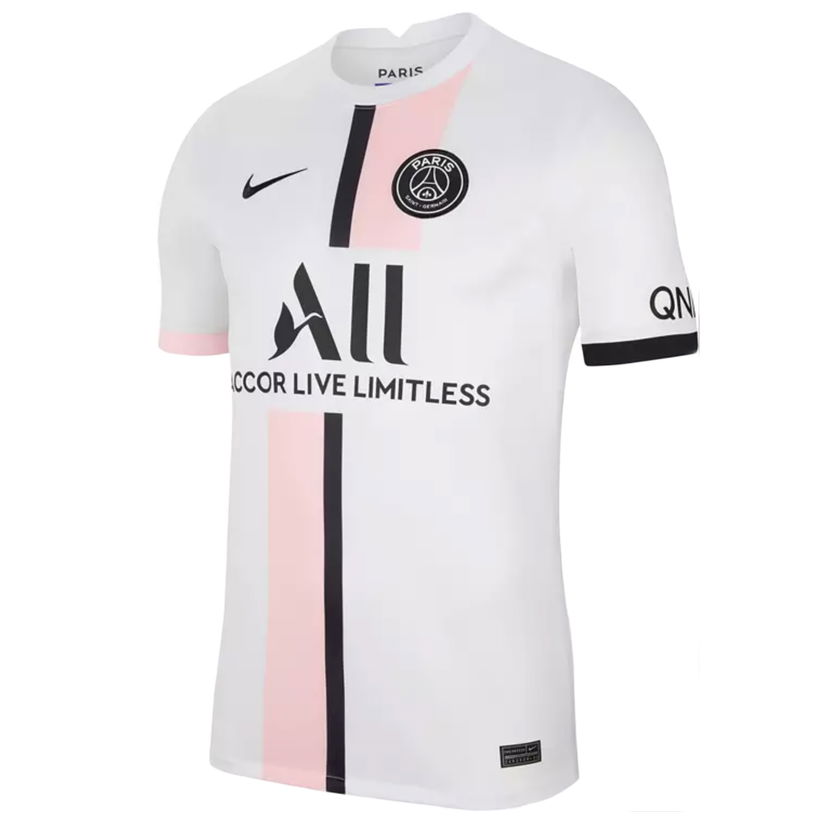 Dres Nike Paris Saint-Germain Breathe Stadium Away Replica Shirt 2021 With Messi 30 Printing Jersey White/Arctic Punk/Black Bijela | CV7902-30