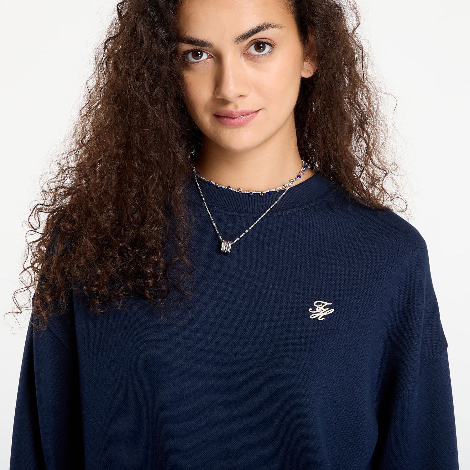 Dukserice Tommy Hilfiger Tommy Hilfiger Script Pique Sweatshirt Tamnoplava | WW0WW46152 C1G, 1