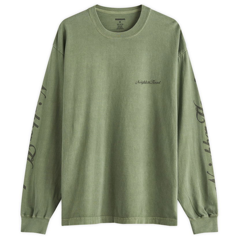 Majica kratkih rukava Neighborhood Neighborhood LS-12 Long Sleeve T-Shirt Zelena | 242PCNH-LT12-OLV