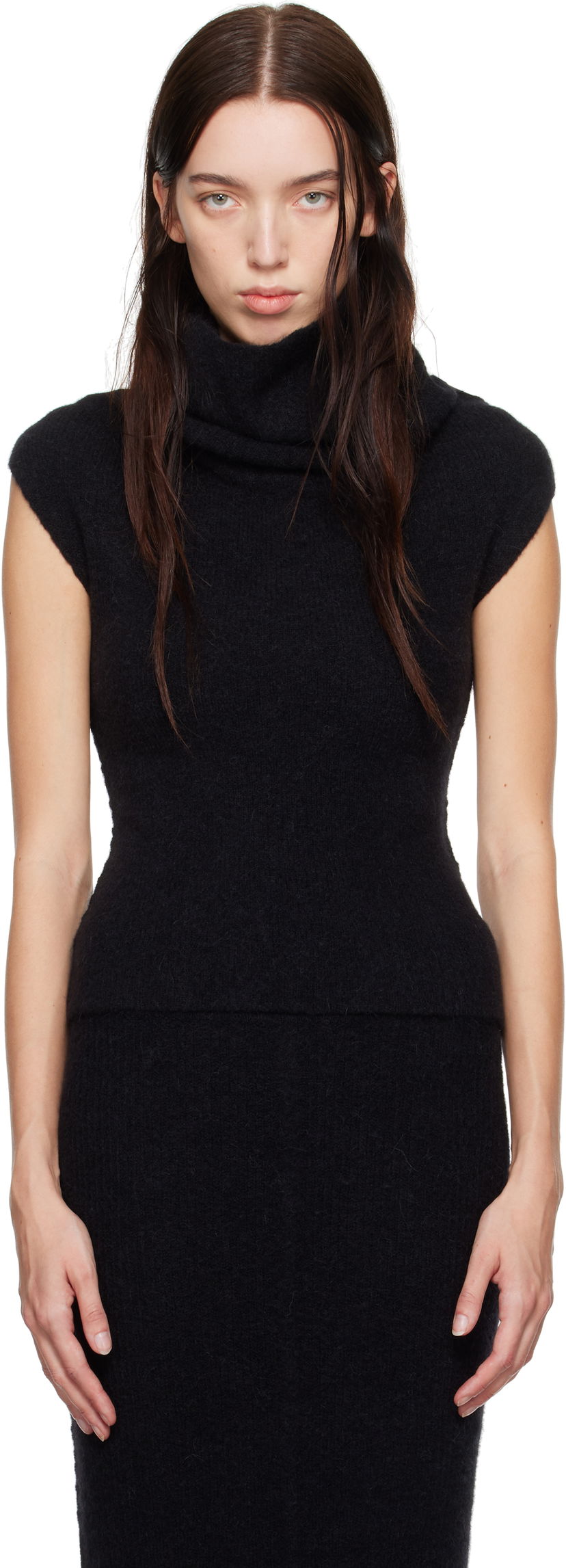 Džemper Rick Owens Sweater Turtleneck Crna | RO02D3680 KWPL