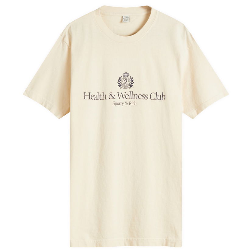 Majica kratkih rukava Sporty & Rich Sporty & Rich H&W Crest T-Shirt Bež | TO043606241CR01
