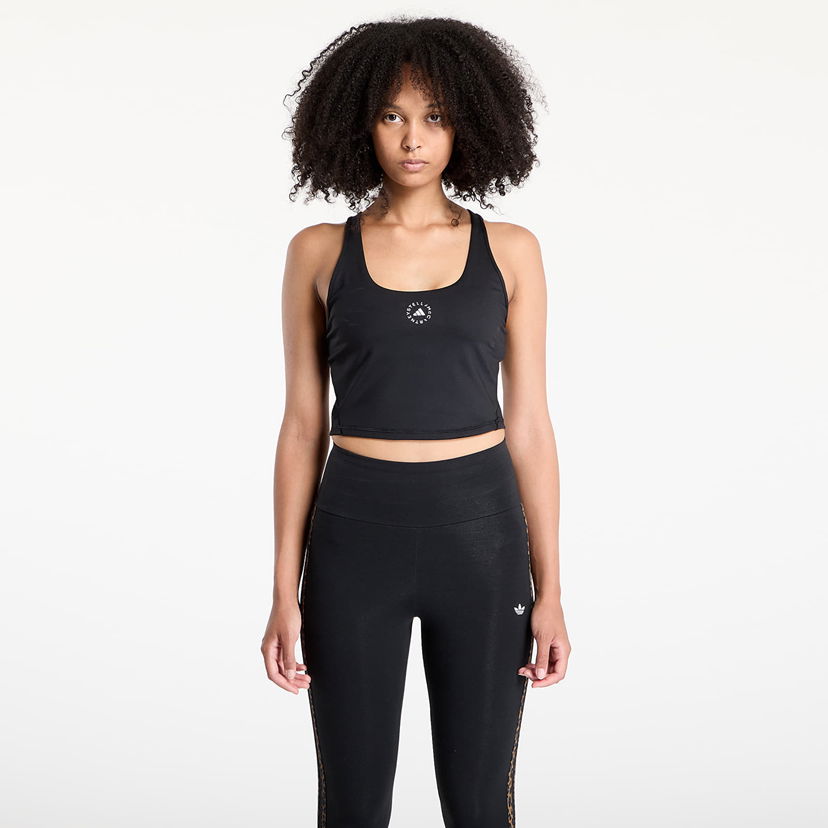 Majica bez rukava adidas Performance adidas by Stella McCartney Yoga Crop Top Crna | JW1999