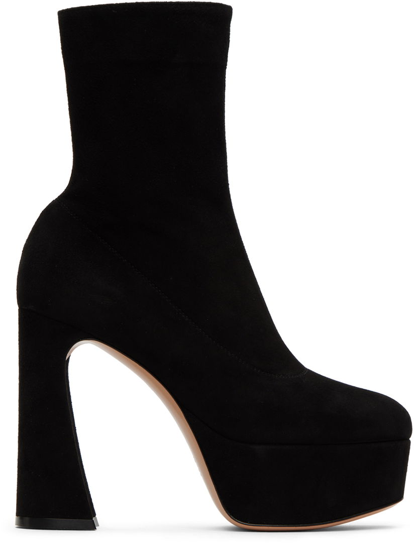 Tenisice i cipele Gianvito Rossi Suede Platform Ankle Boots Crna | G73174.70RIC.CAM