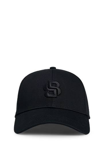 Kapa BOSS Twill Cap with Embroidered Monogram Crna | 50533299