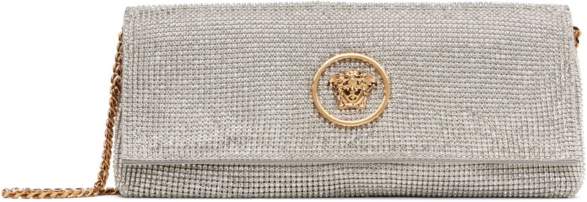Ručna torbica Versace Versace 'La Medusa' Crystal Clutch Metalik | 1019867_1A15325
