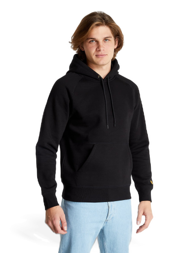 Dukserice Carhartt WIP WIP Hooded Chase Crna | I026384 Black/ Gold
