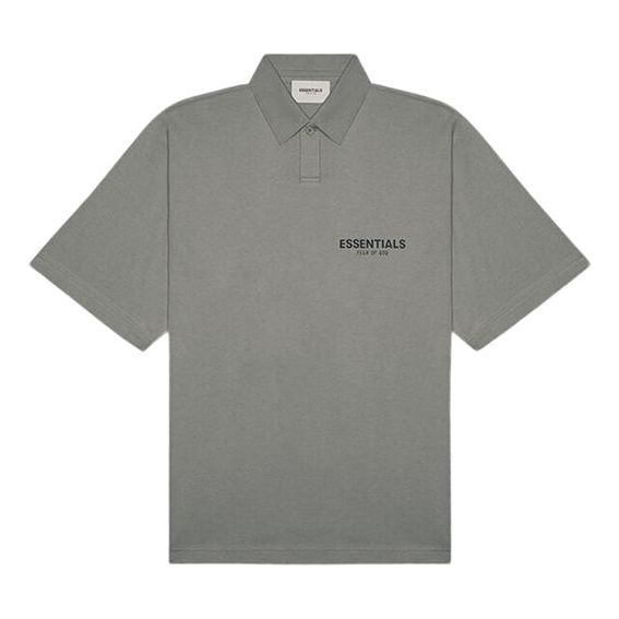 Polo majica Fear of God Essentials Logo Polo Shirt Zelena | FOG-SS20-404