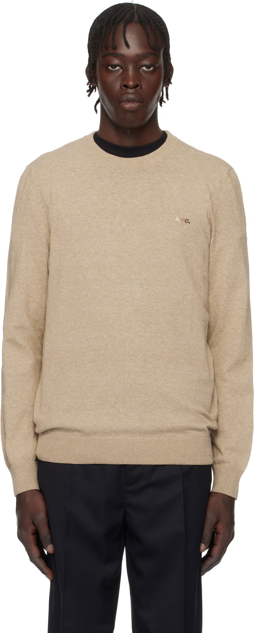 Džemper A.P.C. Louis Knit Sweater Bež | COEZJ-H23402