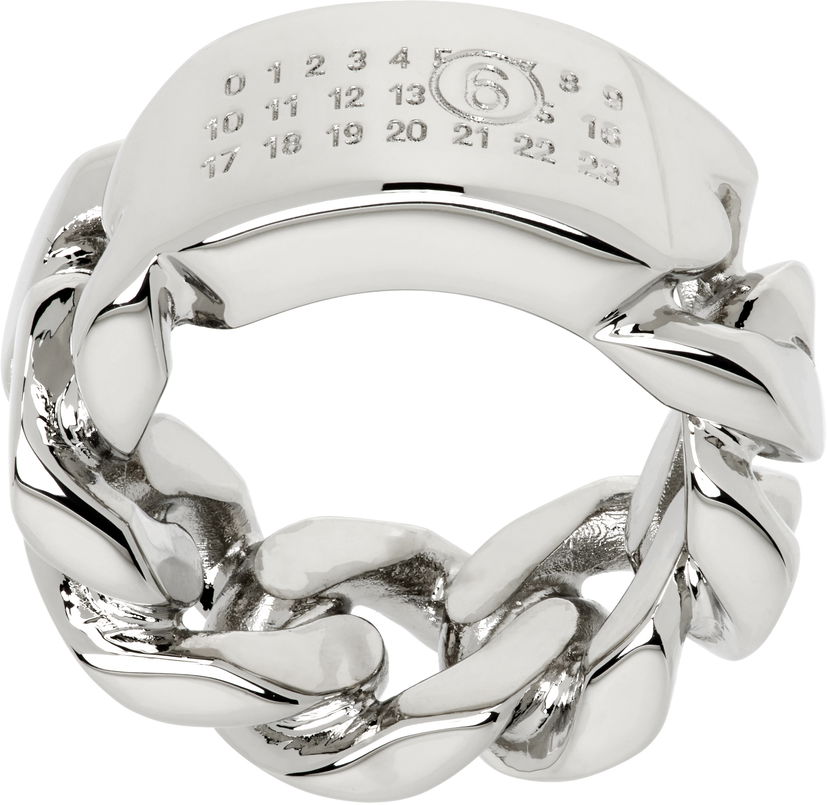 Prsten Maison Margiela MM6 Maison Margiela Minimal Logo Chain Ring Metalik | SM6UQ0104 P8371