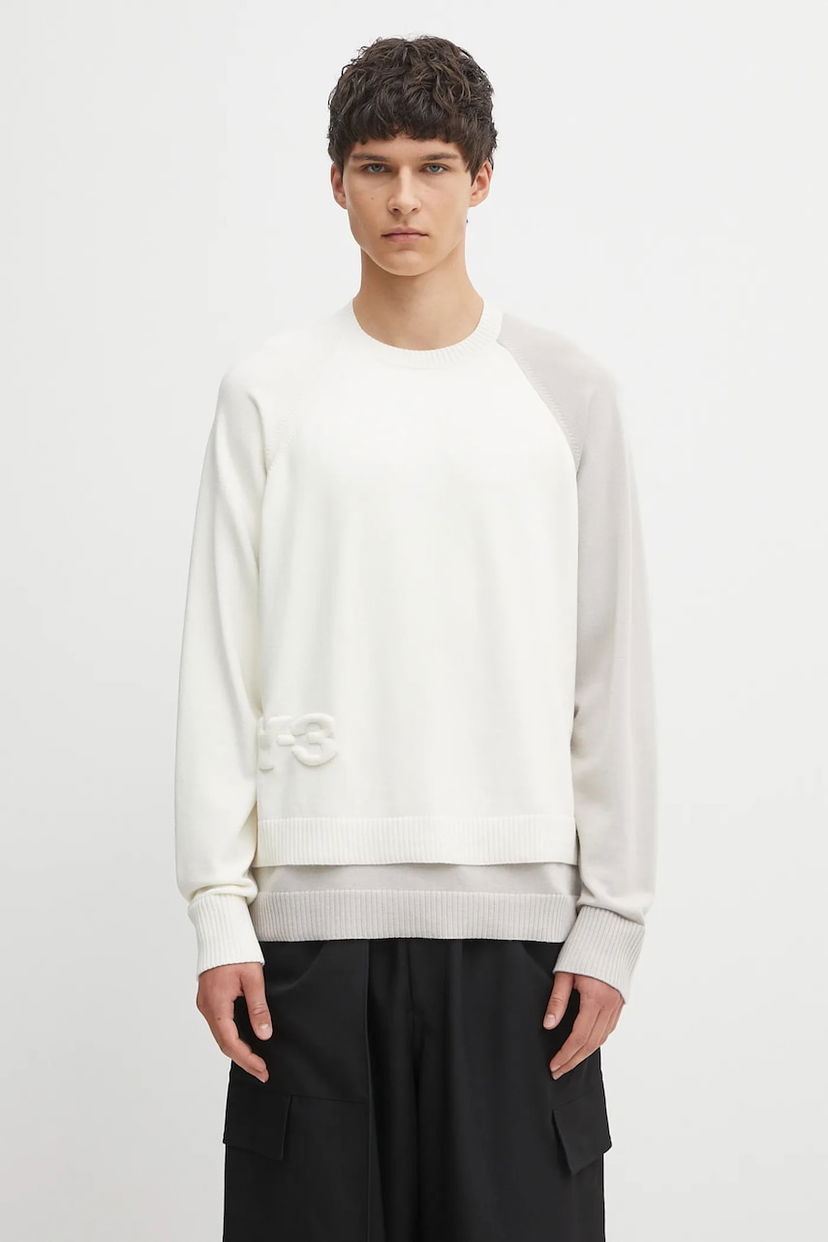 Džemper Y-3 Y-3 Logo Knit Sweater Bijela | KB4642