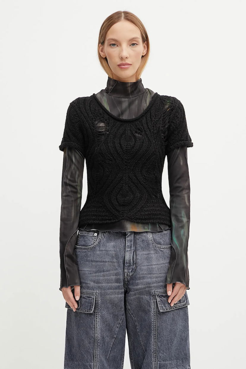 Džemper Andersson Bell Andersson Bell Layered Knit Top Crna | atb1352w