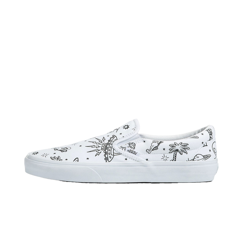 Tenisice i cipele Vans Classic Slip-On UFO U-Paint Bijela | VN0A5JMHWHP