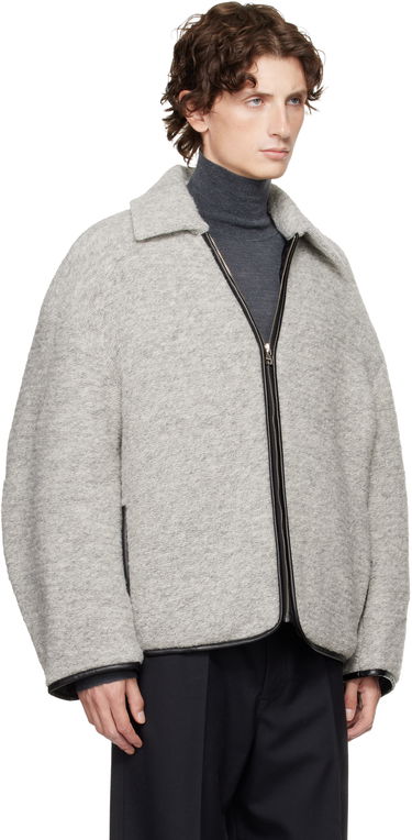Jakna JW Anderson JW Anderson Contrast Trim Full-Zip Jacket Siva | JK0394-PG1820, 1