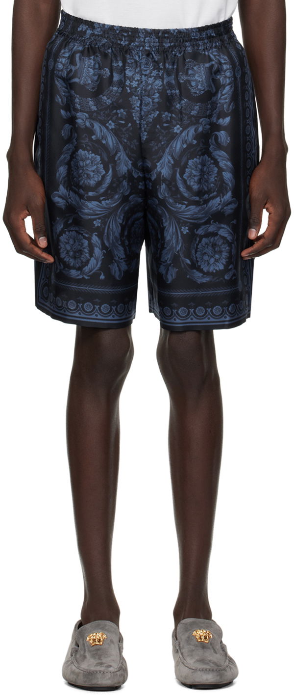 Kratke hlače Versace Barocco Shorts Tamnoplava | 1002476_1A09783