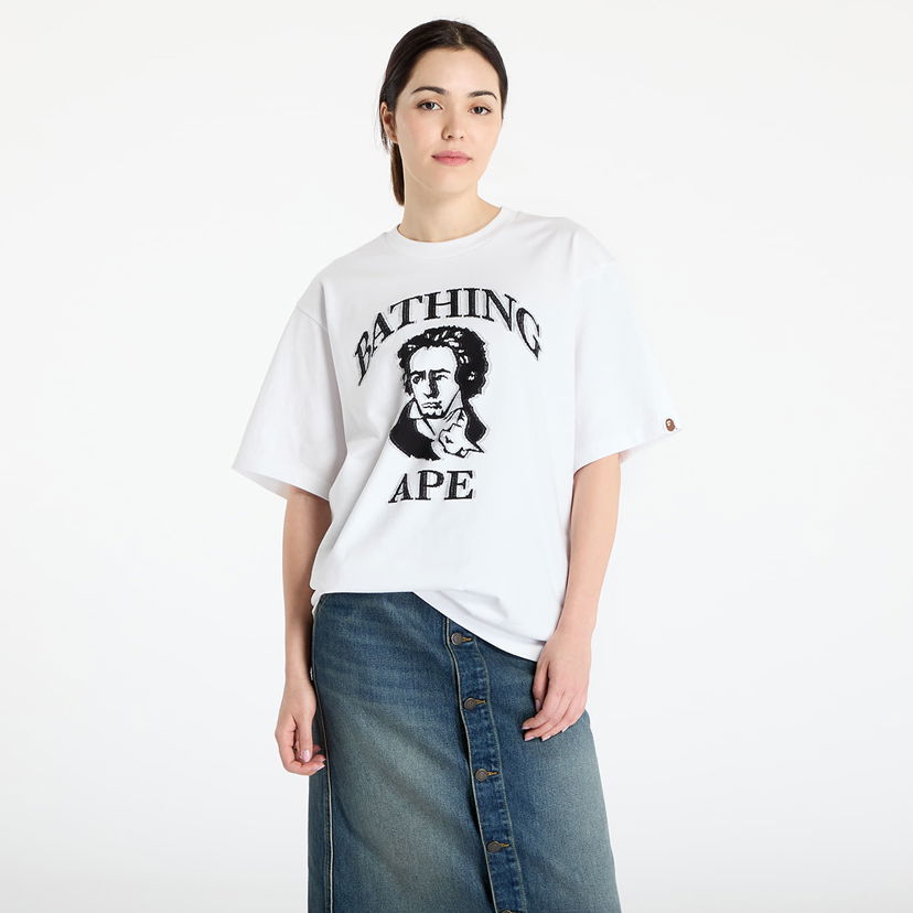 Majica kratkih rukava BAPE A BATHING APE Beethoven Graphic Relaxed Fit T-Shirt Bijela | 001CSL301340MWHT