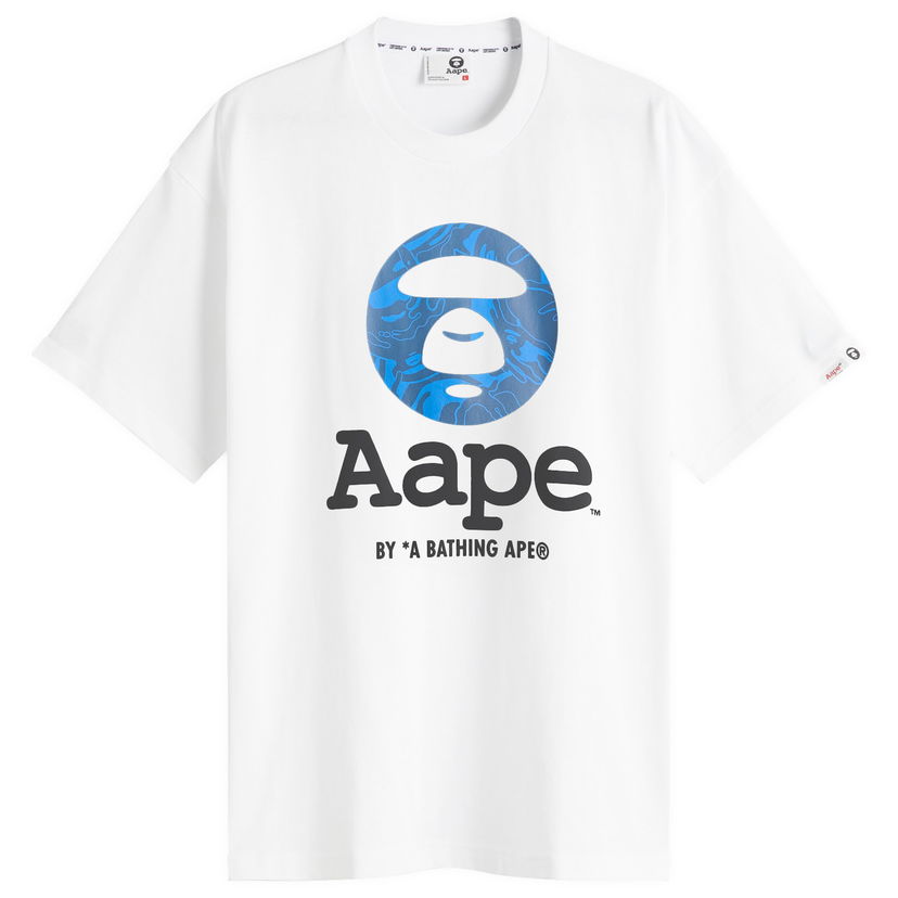 Majica kratkih rukava AAPE by A Bathing Ape AAPE OG Moonface T-Shirt, Size Large Bijela | AAPTEM1641XX-WHT