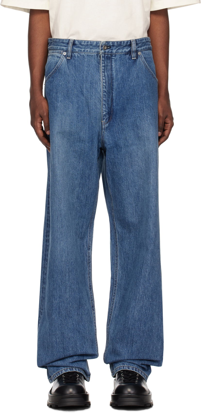 Jeans Jil Sander Belted Jeans Plava | J47KA0249_J45259