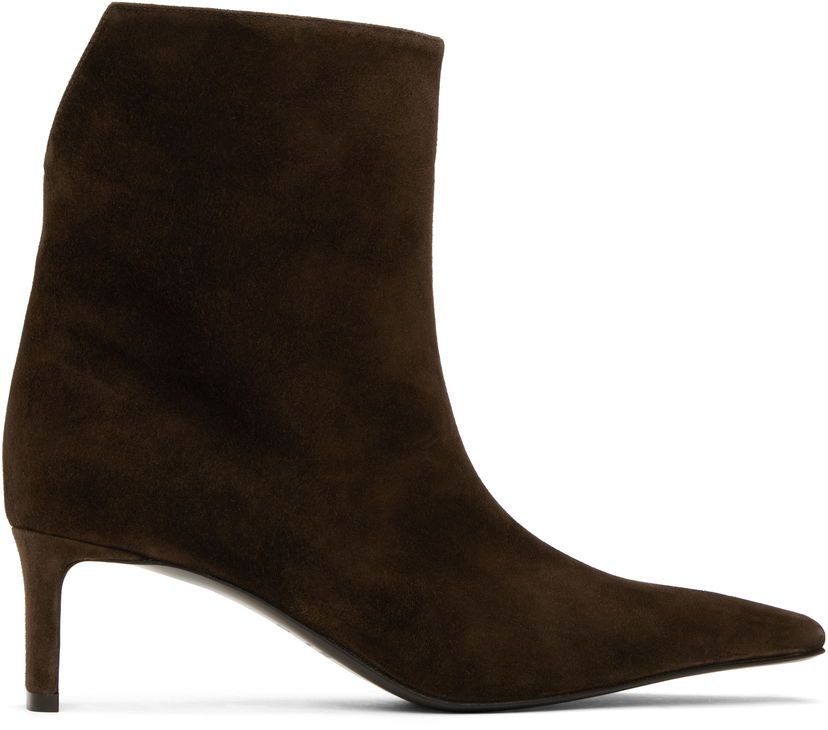 Odjeća Khaite KHAITE Ona Suede Ankle Boots Smeđa | F1100-726