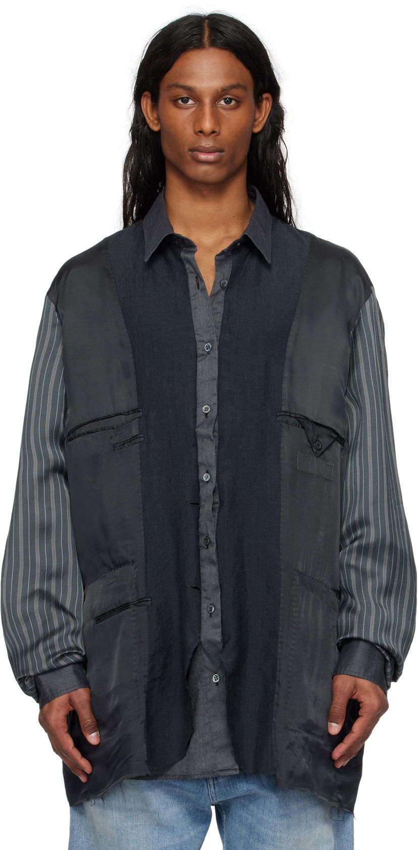 Košulja Maison Margiela Maison Margiela Patchwork Inside-Out Reversible Jacket Siva | S50BN0532 MTN052