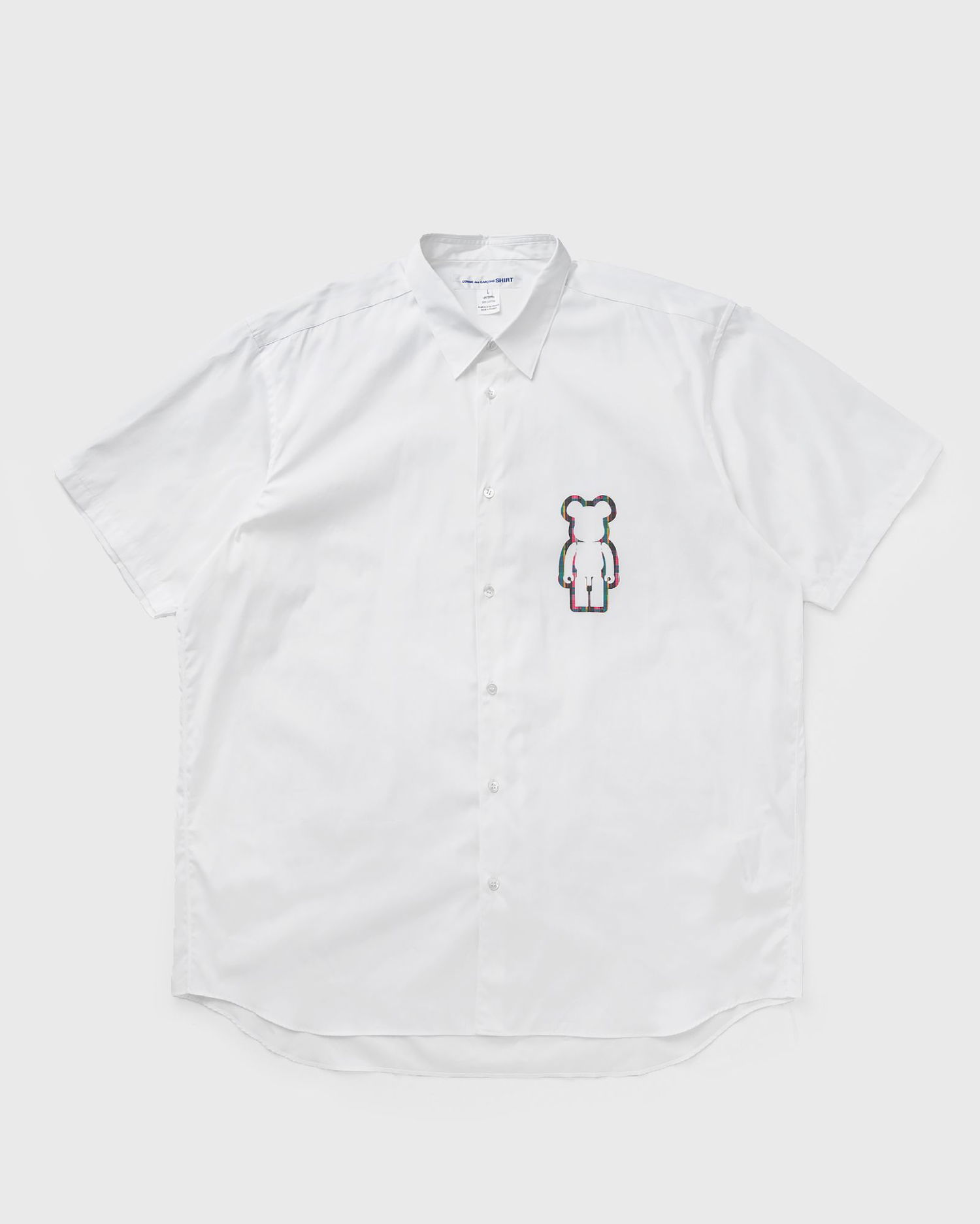 Košulja Comme des Garçons Short Sleeve Woven Shirt with Bear Graphic Bijela | FO-B038-S25-1, 1
