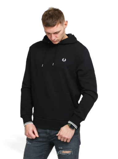 Dukserice Fred Perry Tipped Hooded Sweatshirt Crna | M2643 102