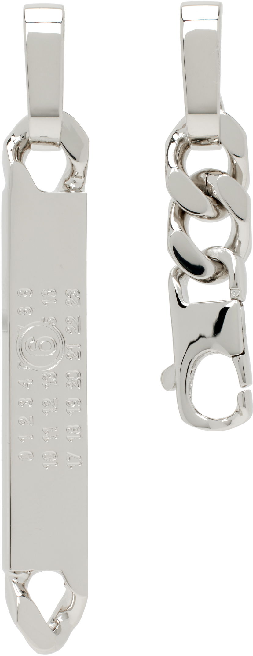 Privjesci za ključeve Maison Margiela MM6 Maison Margiela Chain Drop Earrings Metalik | SM6VG0099 P8371