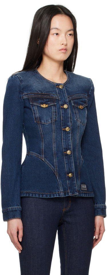 Jakna Versace Versace Jeans Couture Fitted Denim Jacket Plava | E78HAS457_EDW009VF1, 1