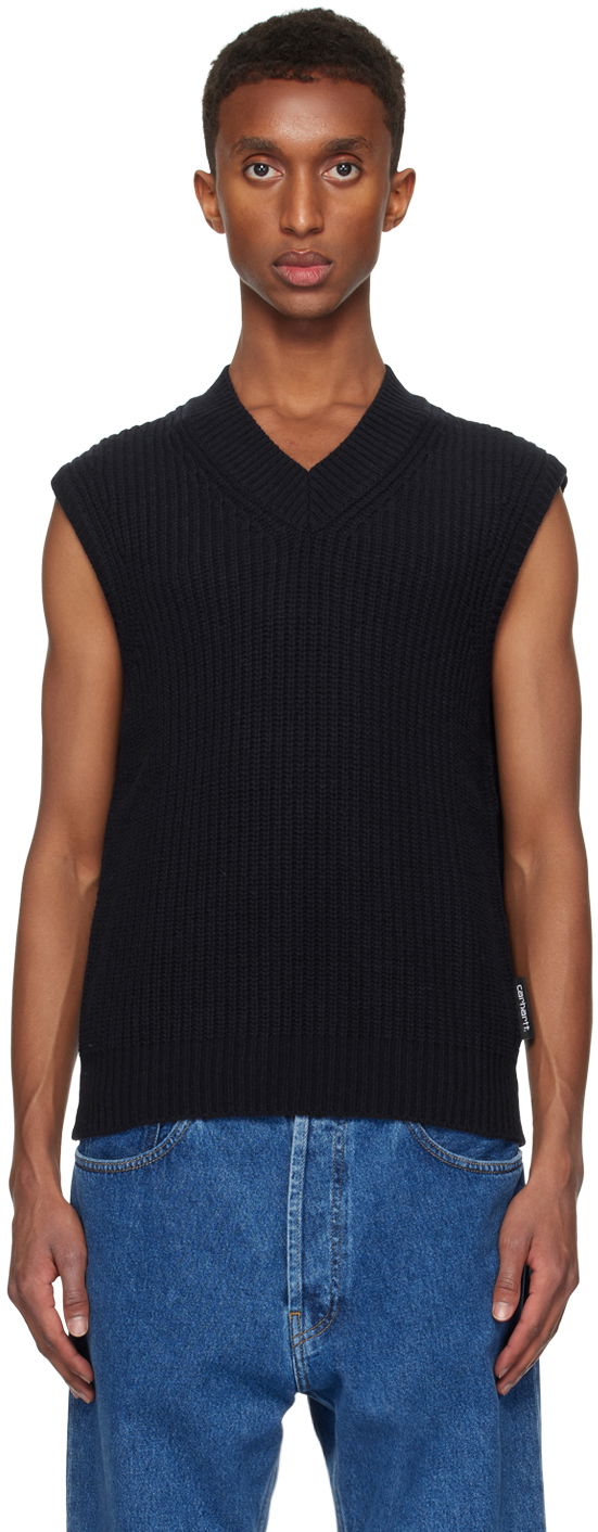 Prsluk Carhartt WIP Sleeveless Knit Vest Crna | I033909