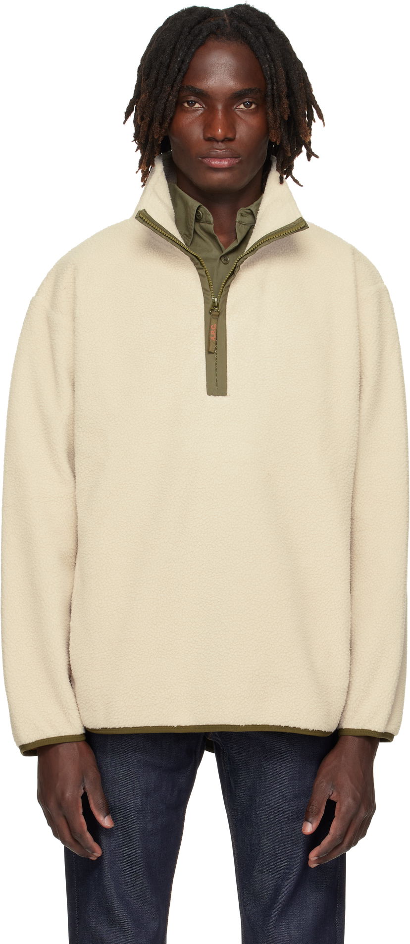 Džemper A.P.C. A.P.C. Willy Fleece Pullover Bež | PSAIF-H27990