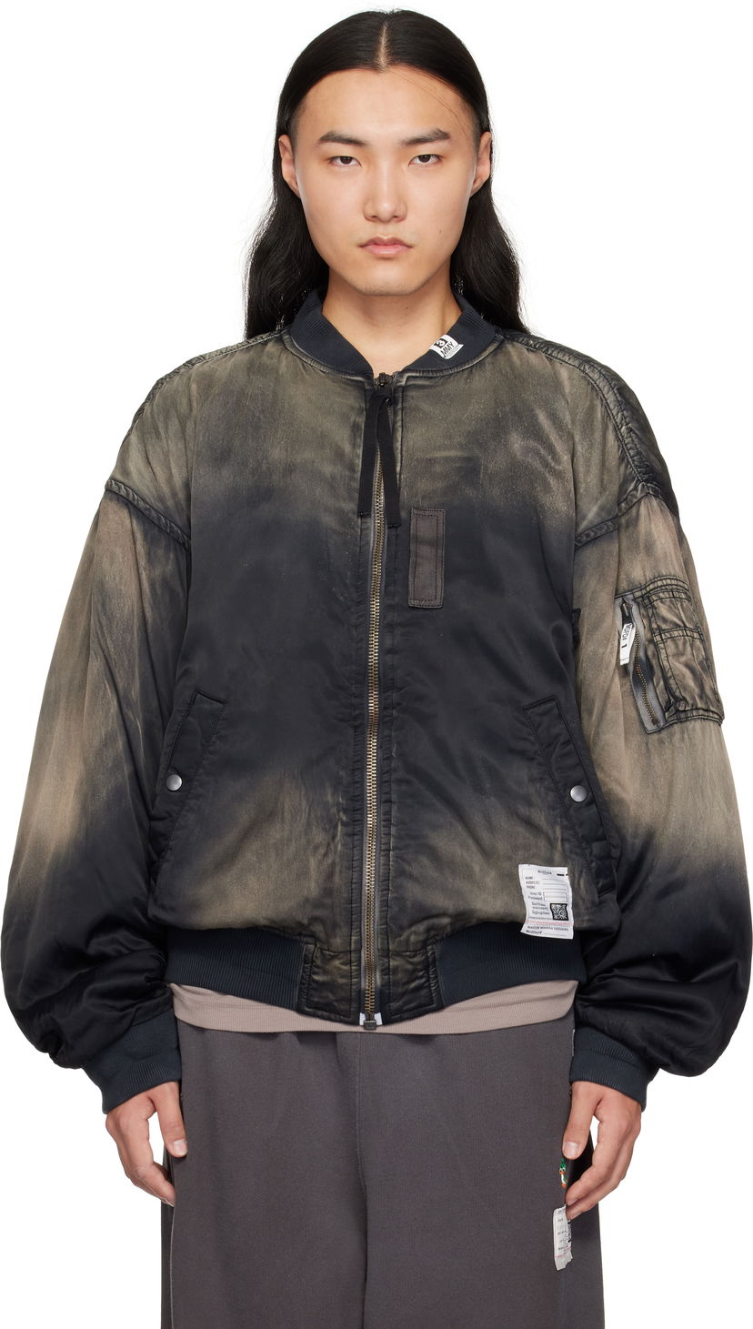 Bomber jakna Maison MIHARA YASUHIRO MIHARA YASUHIRO Distressed Flight Bomber Jacket Crna | J13BL151