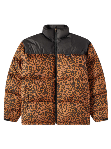 Pernata jakna VETEMENTS Logo Puffer Jacket Leopard/Black Narančasta | UE54JA120L
