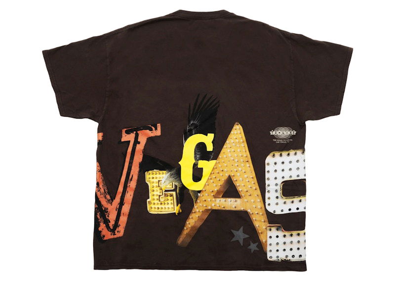 Majica kratkih rukava Cactus Jack by Travis Scott Travis Scott Utopia Las Vegas Graphic T-Shirt Smeđa | CJLV-SS04