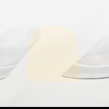 Kapica Footshop Stone Knit Beanie with Embroidered Logo Bijela | FTSHP_460, 7