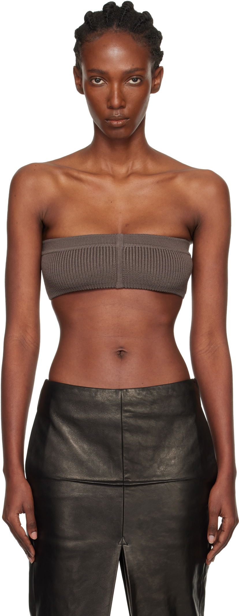 Crop top Rick Owens Rick Owens Concordians Slim Bandeau Top Siva | RO02E4673 KWVMH